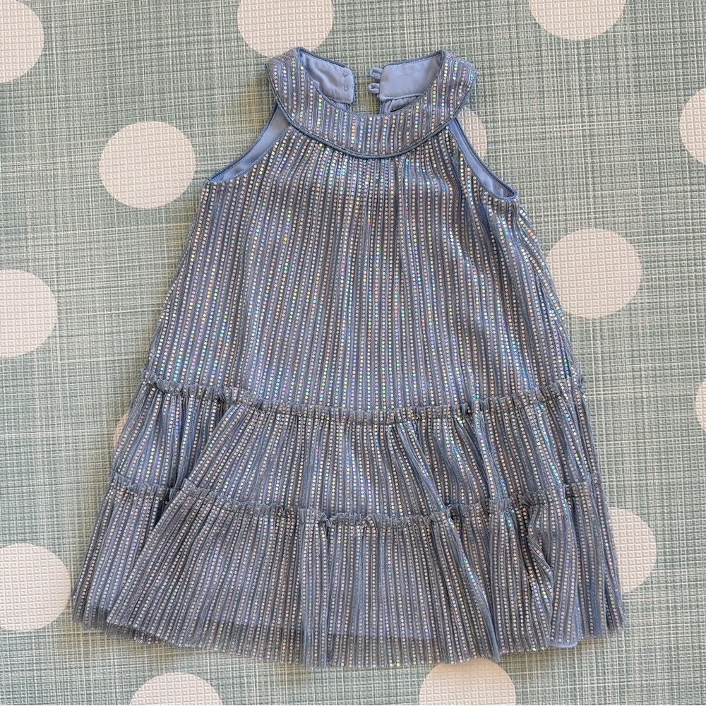 Zunie Girl Blue sparkling Sleeveless Dress